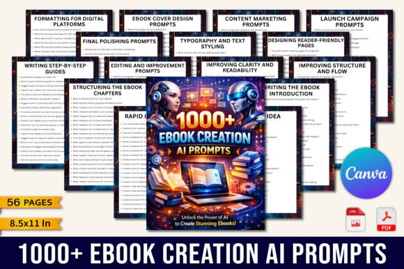 1000 Ebook Creation AI Prompts
