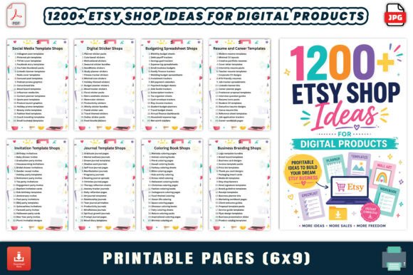 1200 Etsy Shop Ideas for Digital Products: A Comprehensive Guide to Launching Your Online Business