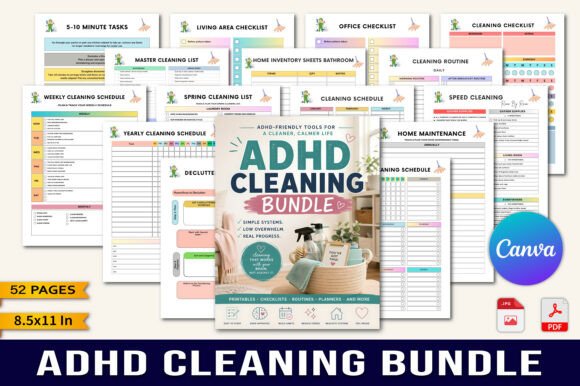 ADHD-Friendly Cleaning Planner: A Game-Changer for Productivity and Well-Being