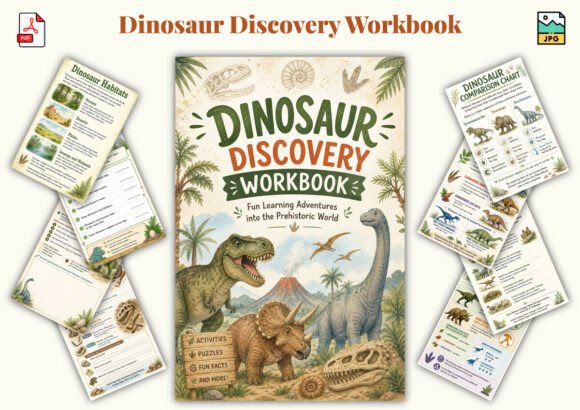Dinosaur Discovery Workbook for Kids