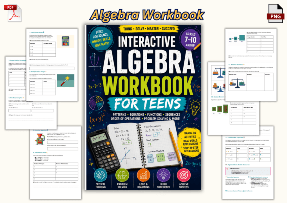 Interactive Algebra Workbook for Teens