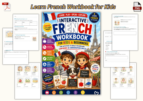 Interactive French Workbook for Kids