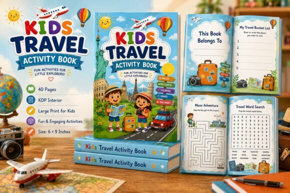 Kids Travel Activity Book: A Fun and Educational Adventure Planner for Young Explorers