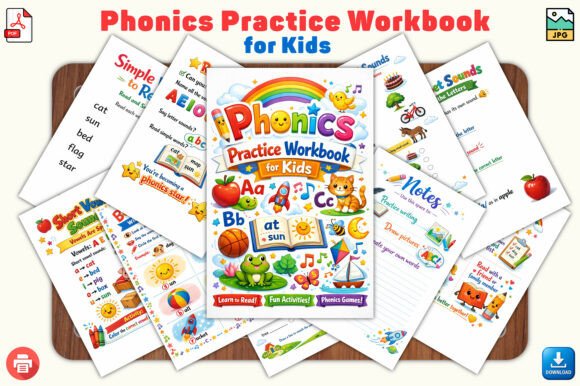 Phonics Practice Workbook for Kids