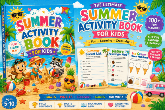 Summer Activity Books for Kids – Fun Learning Creative Adventures All Summer Long
